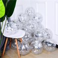 thumbnail image 1 of Globos de látex con confeti de estrella dorada, 10 piezas, 12 pulgadas, brillo transparente, decoración de fiesta de nacimiento, boda, bolas de helio, 1 of 4