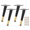 thumbnail image 1 of 4uds patas de muebles Unique Bargains de METAL 8 pulgadas Negro y Oro, 1 of 6