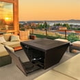 thumbnail image 4 of Sunbeam Contemporary Style Aluminum Fire Table in Brown Finish, 4 of 7