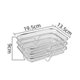 thumbnail image 3 of 3Layer Stackable Rack Set Stainless Steel Mesh Basket for Air Fryer Steamer Oven, 3 of 10
