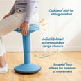 thumbnail image 4 of ECR4Kids Sitwell Wobble Stool with Cushion, Adjustable Height, Active Seating, Powder Blue, 4 of 9