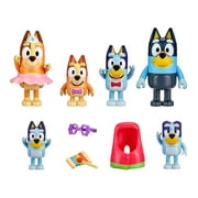 Bluey "The Show" 4-Pack, Figures, - Bluey, Bingo, Chilli (Mum) and Bandit (Dad), With Bluey & Xylophone, + Grannies BlueyToys for Kids, Ages 3+ Holiday Gift