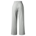 thumbnail image 5 of Levmjia Womens Pants Casual Wide Leg Elastic Waist Cotton Linen Trousers With Pockets Comfortable Loose Fit Pants Spring Summer Home Office Travel Everyday Wear, 5 of 7