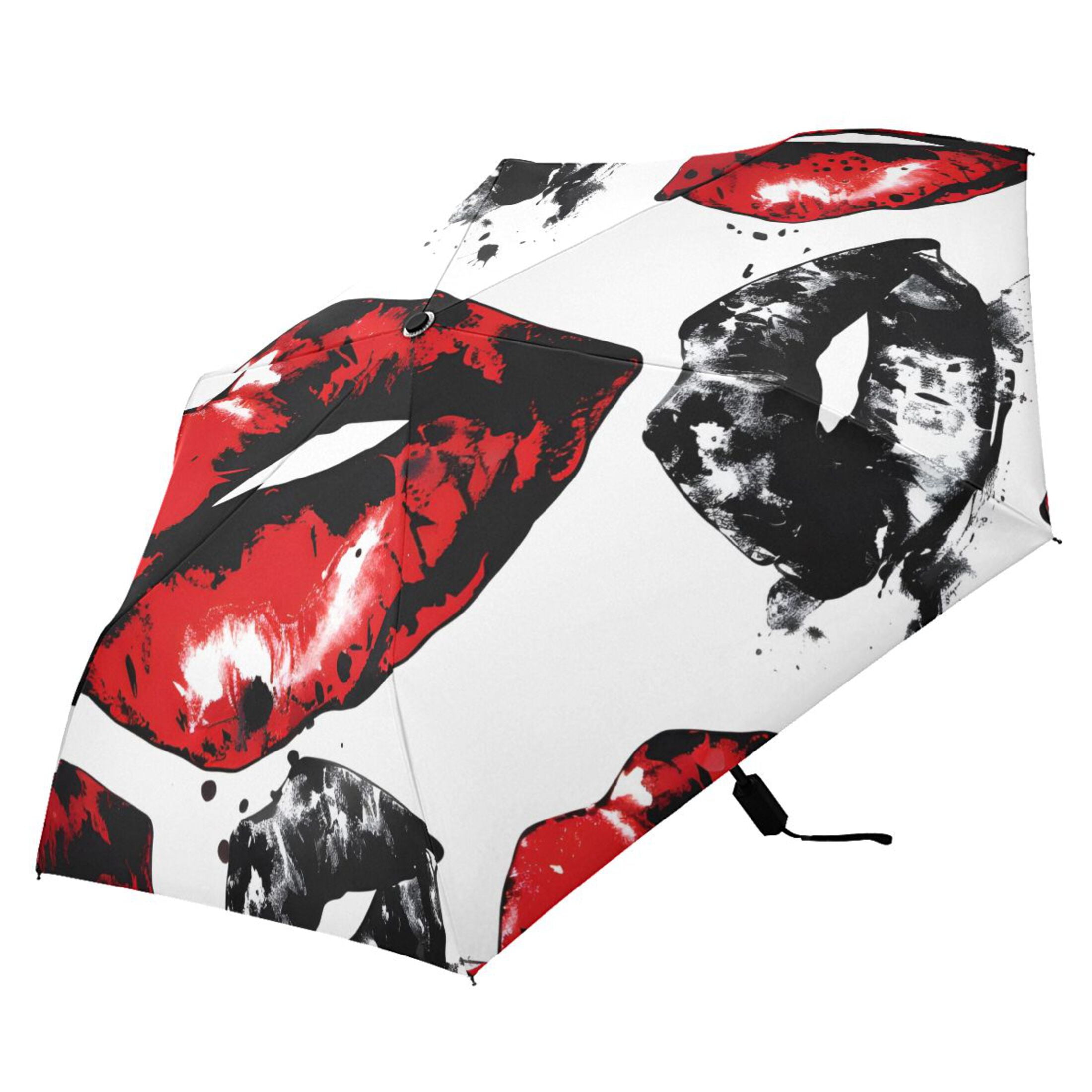 Erogenous Lip Compact Sun Umbrella Windproof Travel Umbrellas for Rain Strong Portable UV Protection