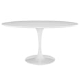 thumbnail image 2 of Hawthorne Collection Transitional Wood 60" Oval Dining Table in White Finish, 2 of 4