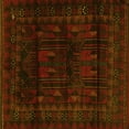 thumbnail image 1 of Ahgly Company Machine Washable Indoor Square Persian Yellow Traditional Area Rugs, 7' Square, 1 of 4