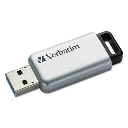 UPC: 0023942986652 | Verbatim 32GB Store n Go Secure Pro USB 3.0 Flash Drive with AES 256 Hardware Encryption – Silver 32 GB – 1pk