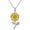 Sunflower with Crystal, variant on 14K Real Gold Sunflower Necklace for Women, You Are My Sunshine Gold Sunflower Pendant Necklace with Crystal Birthday Anniversary Jewelry Gifts for Mom, Wife 16"+2"