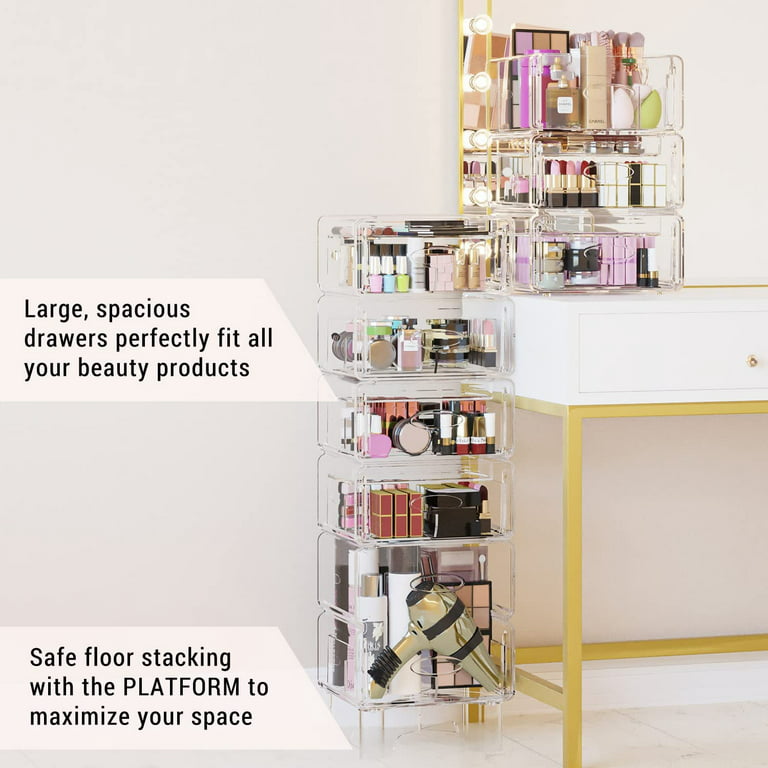 Large Makeup Organizer with Drawers I SPAFAIR