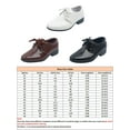 thumbnail image 2 of Gomelly Boys Dress Shoes Kids Pointed Toe Lace-Up School Uniform Formal Shoes Black 7C, 2 of 9