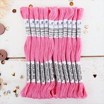 ThreadArt Premium Egyptian Cotton Embroidery Floss - 8.75 Yds - 6 Strand - 12 Skeins - Pink No.302