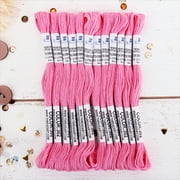 12 Skeins ThreadArt Premium Egyptian Long Fiber Cotton Embroidery Floss | Pink | Six Strand Divisible Thread 8.75yd Skeins For Hand Embroidery, Friendship Bracelets, Cross stitch and Crafts