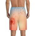 thumbnail image 3 of Easygdp The Sunset of Dandelion Men's Short Pajama Pants, Sleep Shorts, Household Pants, Casual Pants with Pockets - Large, 3 of 9