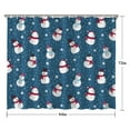 thumbnail image 5 of Blue Christmas Snowman Pattern Shower Curtain 84"x72" ,Bathroom Decorative Shower Curtains Set with 12 Hooks,Modern Waterproof Washable Shower Curtain, 5 of 6
