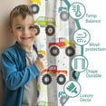 thumbnail image 3 of Blackout Kids Curtains,Monster Cartoon Trucks Cars Pattern Childrens Insulated Curtains Set Of 2,Bedroom Essentials,Toddler Room Decor 42"x54"(106x137cm), 3 of 4