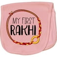 thumbnail image 2 of Inktastic My 1st Rakhi Bracelet, Raksha Bandhan Red and Gold Bracelet Baby Burp Cloth, 2 of 3