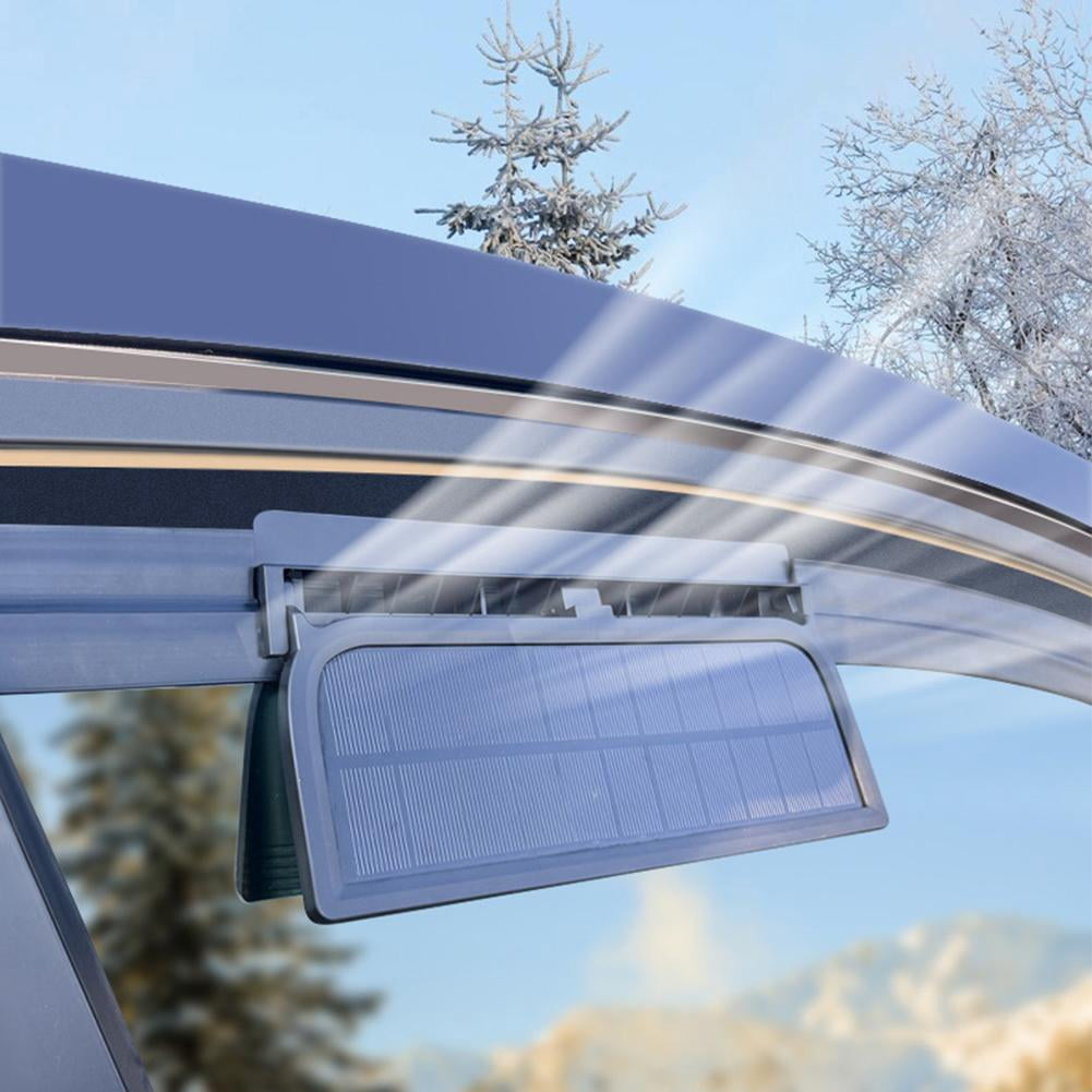 KRONDO Solar Powered Car Exhaust Fan,Vehicle Purifier Cooling Amplifier Window Fans Ventilator Radiator,Solar Powered Car Radiator Cooling Fan with 3 Outlets