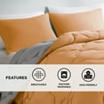 thumbnail image 2 of Comfort Spaces King Size Comforter Sets, 3-Piece Reversible Bedding Set, Comforter Bed Set, Orange/Grey, 2 of 7
