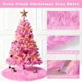 thumbnail image 2 of Gynky 36" Christmas Tree Skirt, Luxury Soft Ultra Plush Toscana Fabric Holiday Tree Base Cover Faux Fur Xmas Tree Mat Decorations Home Décor, Pink, 2 of 8