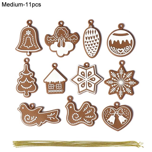 Gingerbread Man Ornaments Xmas Tree Hanging Pendant 2023 Merry Christmas Decorations for Home 2024 New Year Gift Navidad Noel