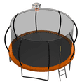 Orange and Blue Dualcolor 14foot Trampoline Mat Ring with Basketball