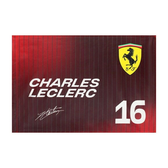 Scuderia Ferrari F1 Charles Leclerc Flag Dark Red