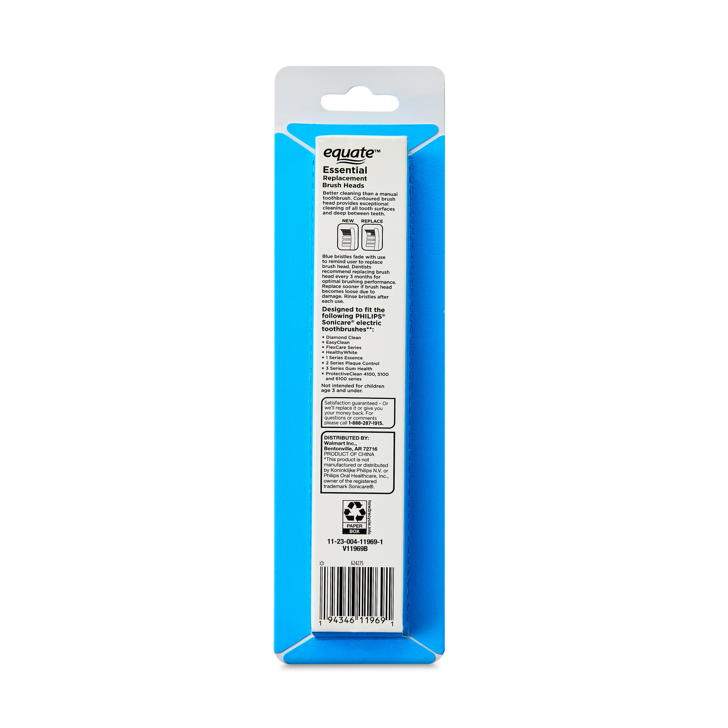 Equate Essential Electric Toothbrush Heads, 4 Count photo 5