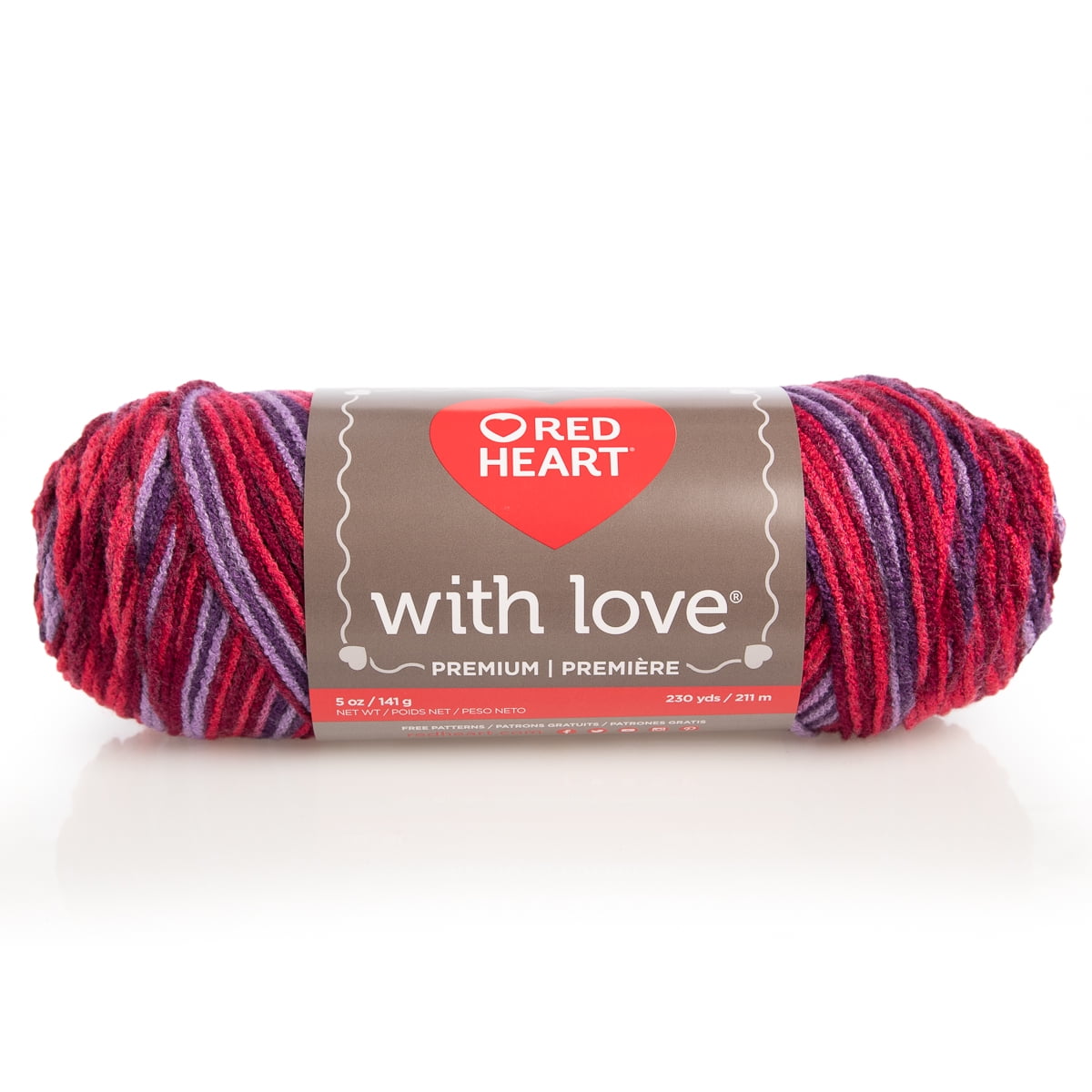 Lot of 3 skeins of Yarn Red Heart with Love Parade 4.5oz