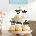 thumbnail image 4 of Ephlyn 30 toppers brillantes para cupcakes de 70.º cumpleaños, 4 of 7
