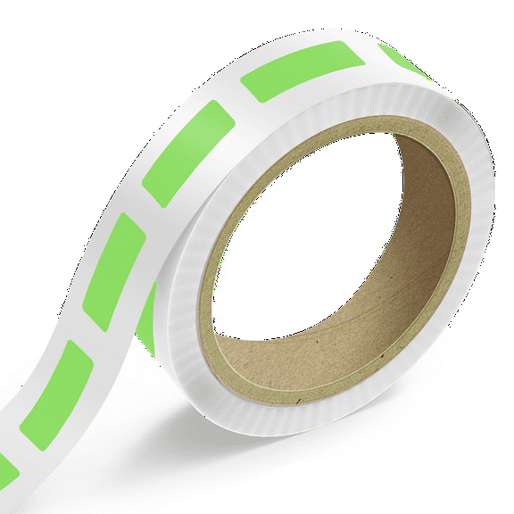 JAM Paper Standard Label Rolls, Rectangle, 15/16 x 3, Neon Green, 125 Labels/Roll