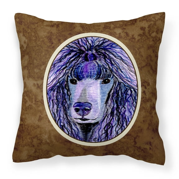 Carolines Treasures SS8800PW1414 Poodle Fabric Decorative Pillow, 14Hx14W, multicolor