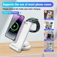 thumbnail image 6 of Wireless Charger Stand, 3 in 1 Wireless Charging Station for iphone,Fast Charger for iPhone 16 15 14 13 12 11 Pro Max/X /XS & for Apple Watch,Charging Dock for AirPods,White, 6 of 10
