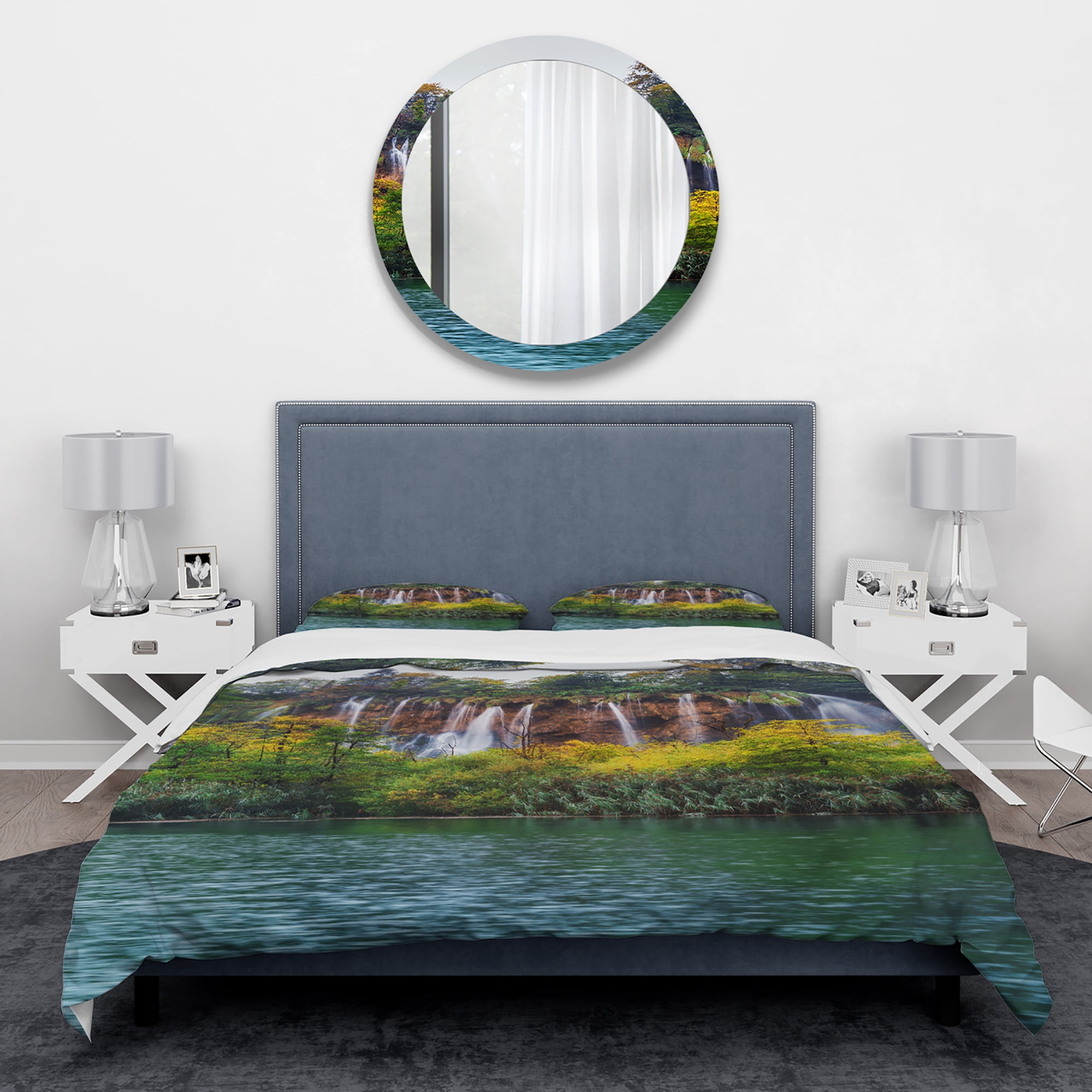 Designart 'Plitvice Lakes Croatia' Traditional Duvet Cover Set