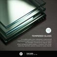 thumbnail image 4 of Fine Fixtures Frameless Fixed Tub Shower Glass Panel - Clear Tempered Glass Bathroom Shower Door 30" W x 58" H Black Finish, 4 of 4