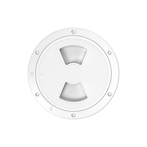 SEAFLO 02-Series 5" Marine Circular Deck Plate/Boat Inspection Access Hatch - w/Detachable Cover, ABS, Corrosion/UV Resistant, Non-Slip for Boat & Yacht, 4-Year Warranty (White, 5”)
