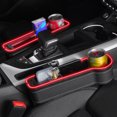 thumbnail image 3 of Car Seat Trough Filler Organizer with USB LED Lights, Cup Holder Car Storage Box with 2 Fast-Charging Port Interior Accessory, 3 of 7