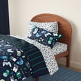 thumbnail image 3 of Mainstays Kids Glow in the Dark Gamer Reversible Comforter Set with Sheets, Twin, 5 Pieces, 3 of 11