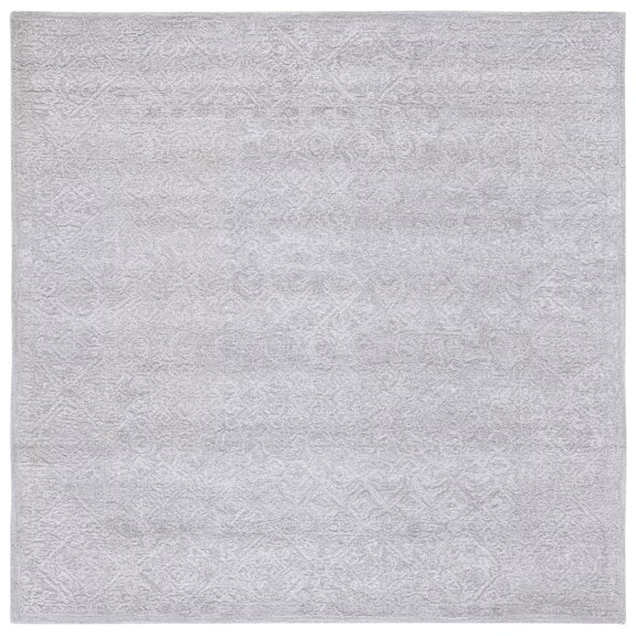 SAFAVIEH Martha Stewart Tufted Wool Area Rug, Grey, 6' x 6' Square