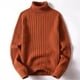 thumbnail image 3 of Suéter de cuello alto trenzado de color sólido para hombre, suéter grueso de otoño e invierno versátil para hombre, camisa de fondo, suéter de hombre de moda, 3 of 5