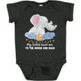 thumbnail image 3 of Inktastic My Safta Loves Me to the Moon and Back Elephant Family Boys or Girls Baby Bodysuit, 3 of 5