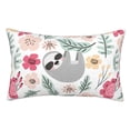 thumbnail image 1 of Fotbe Cute Cartoon Sloth Funda de Almohada Decorativa Estilo Occidental, Lujo en Algodón, Fundas para Almohadas King, Cojín Estampado para Decoración del Hogar-20"x30", 1 of 6