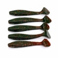 thumbnail image 2 of 5pcs Soft Spiral Plastic Artificial T Tail Fish Shape shape lure Bait Fishing Lures Angling Tackle Spinner, 2 of 9