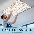 thumbnail image 5 of 1 Pack Spring Floral Fluorescent Light Covers for Ceiling Lights Orange Yellow Flower Leaf Watercolor Botanical Magnetic Ceiling Light Covers Overhead Light Filters for Office Classroom Home, 5 of 9