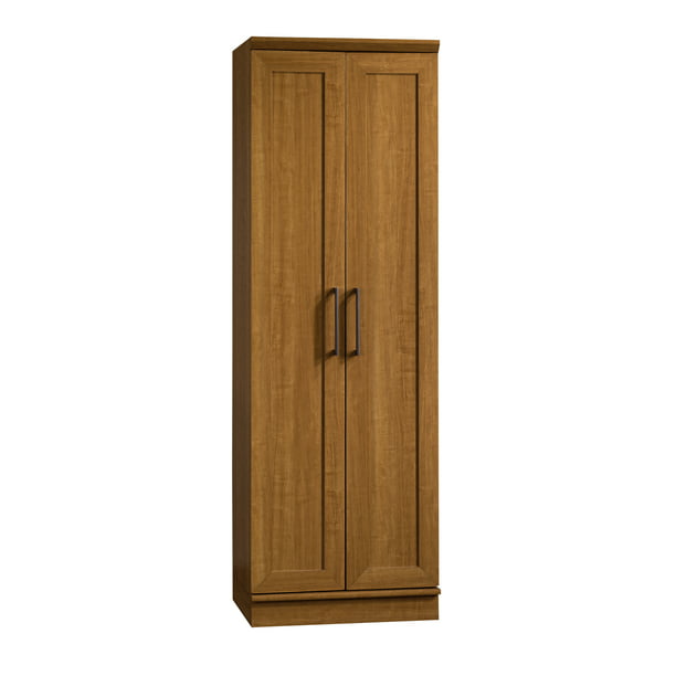 Sauder Homeplus Tall 2 Door Wood, Tall Wooden Cabinet With Doors And Shelves