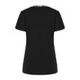 thumbnail image 5 of USSUMA Womens Tops Dressy Casual Summer Short Sleeve Solid Color Shirts for Women Trendy Cute Lace Trim V Neck T-Shirts Blouses for Women Plus Tunic, 5 of 5