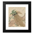 thumbnail image 2 of Kubo Shunman 12x14 Black Modern Framed Museum Art Print Titled - Of Three Pieces (Peacock) (Mi Hira No&nbsp;Uchi) (Probably 1813), 2 of 5