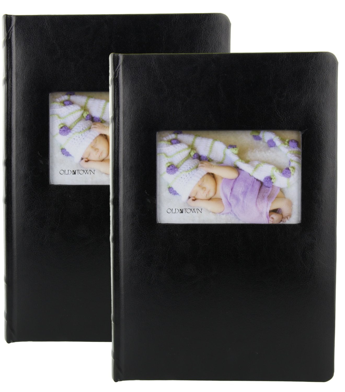 old town bonded leather photo album black 2 pack walmart com old style photo album