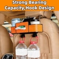 thumbnail image 2 of Car Organizers and Storage Box Behind Seat, 3-in-1 Backseat Car Organizer with Dual Cup Holders, Multifunction Back Seat Storage Box, Waterproof for Daily Driving and Travel (Orange), 2 of 7