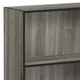 thumbnail image 3 of Furinno Basic 3 Tier Open Bookcase Storage Shelf Organizer, Oak Gray/Black, 3 of 5