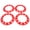 Rouge, variante sur ATV Décoration de Moyeu de Roue, 4 Pcs 8 Pouces Couvercle de Moyeu en Plastique Universel pour Kart